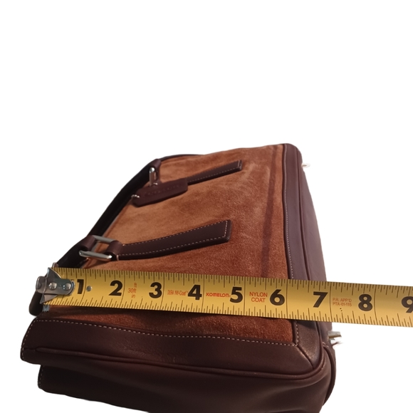 COACH LOP9423 VINTAGE "BONNIES LEGACY" SUEDE/LEATHER TOTE/SATCHEL BAG - Picture 13 of 14